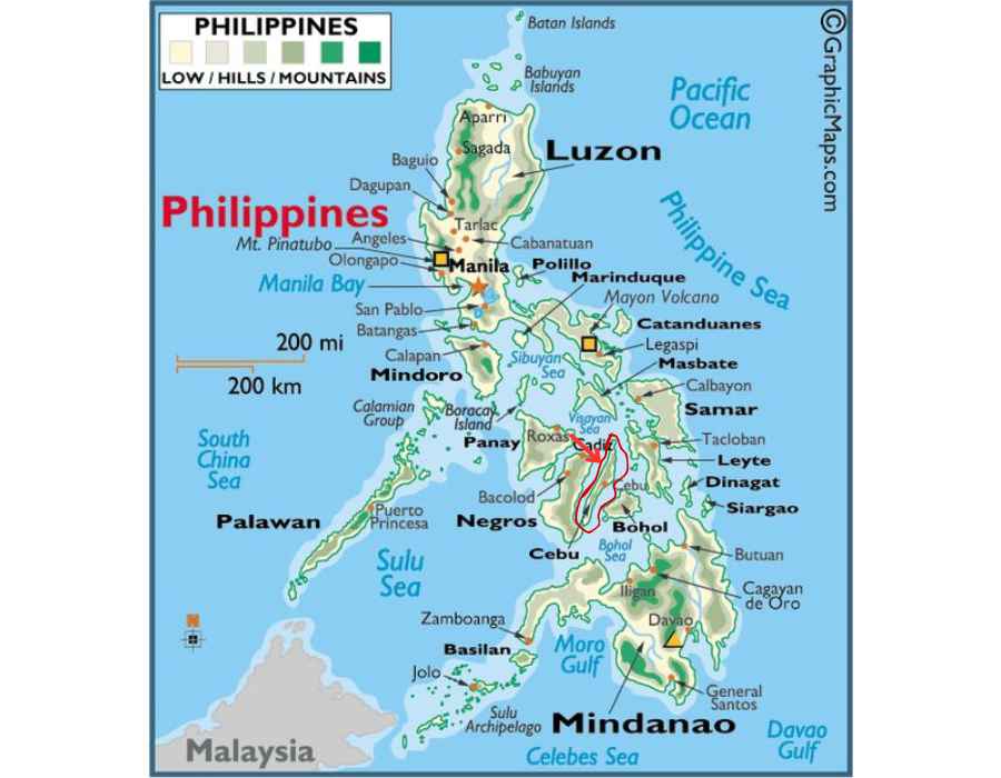 Các thành phố lớn và điểm đến trên bản đồ Philippines